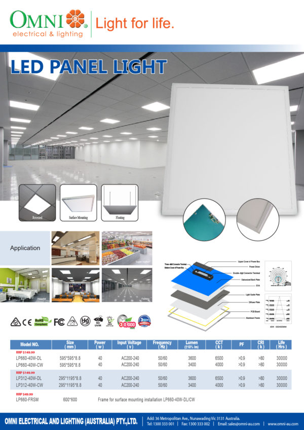 LED PANEL LIGHT - Omni AU