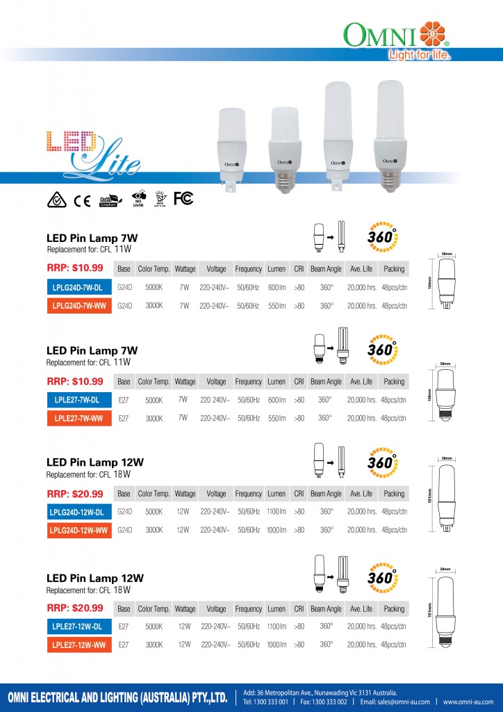 LED Pin Lamp - Omni AU